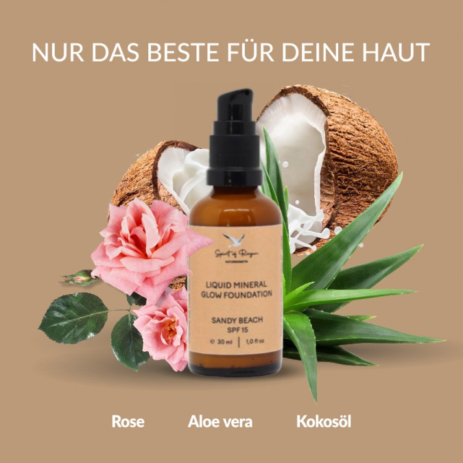 Bio Liquid Mineral Glow Foundation Sunrise von Spirit of Rügen