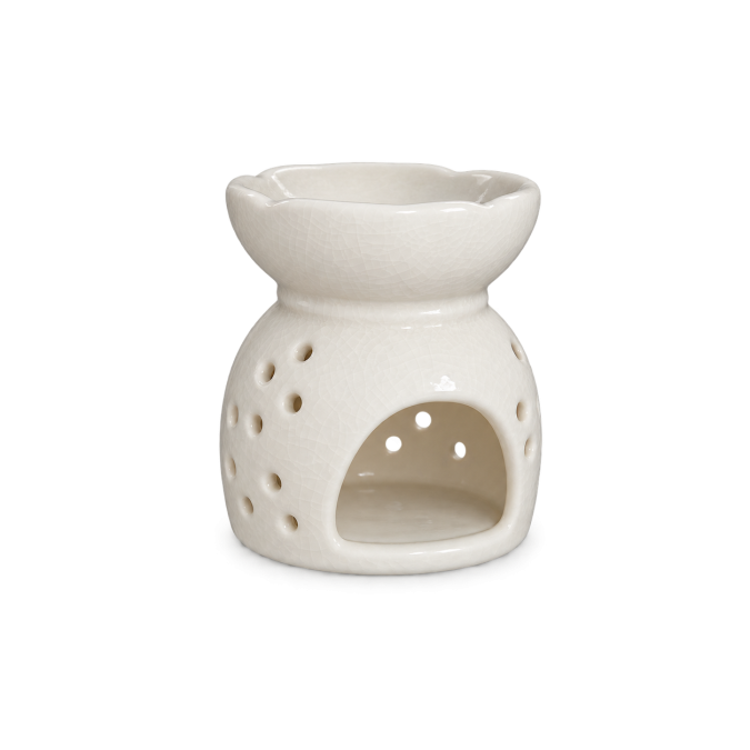 Weiße Keramik-Duftlampe für Duftmelts & Duftwachs