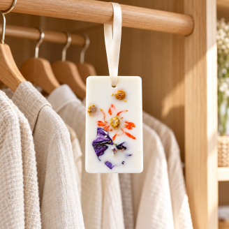 handgefertiger Duftanhänger Antistress mit Trockenblumen