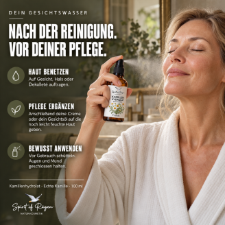 Gesichtswasser nach der Reinigung