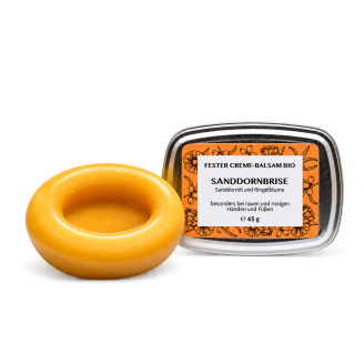 Fester Bio Creme-Balsame Sanddornbrise 45 g in der Aludose